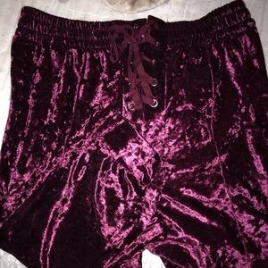Velvet joggers
